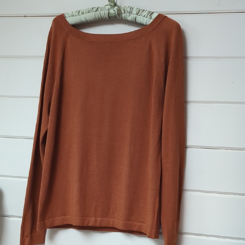 Wool Banana Republic Women's Terracotta Crew Neck Sweater